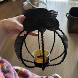 Owl Metal Tea Light Holder