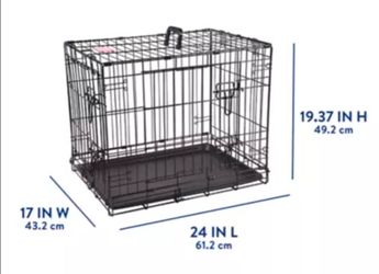 Small 24" Double-Door Dog Crate