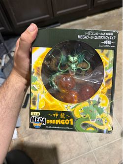Dragon Ball Shenron statue with dragon balls