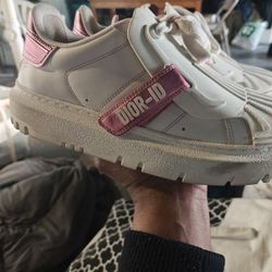 Dior Shoes, Pink And White, Size 6