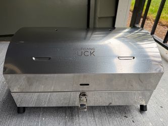 Brand New Wolfgang Puck Portable Stainless Steel Tabletop Charcoal Grill