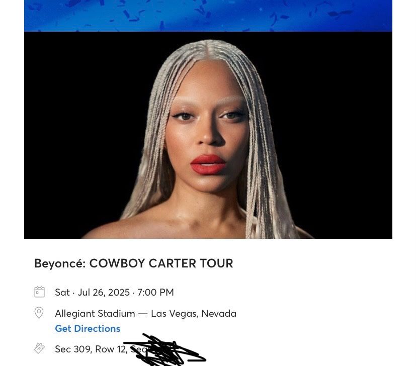 Beyoncé Cowboy Carter Las Vegas Tickets!