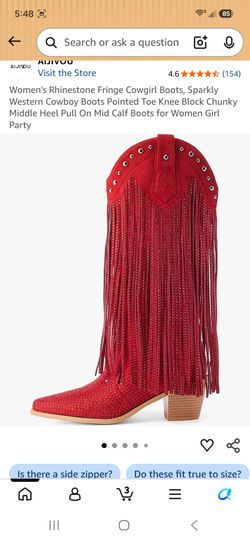 Womans western fringe boots, brand new size 7.5