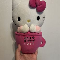 Hello Kitty Cafe Coffee Cup Plush