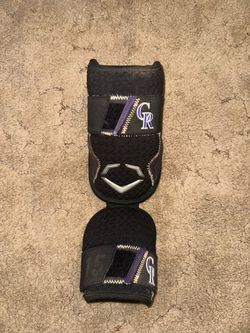 2025 Colorado Rockies Hunter Goodman Used EvoShield Baseball Elbow Guard
