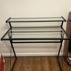 FREE Glass Top Computer Desk