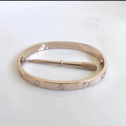 Love Bracelet Rose Gold  17 Cm 18 Karat Rose Gold Plated Finish 