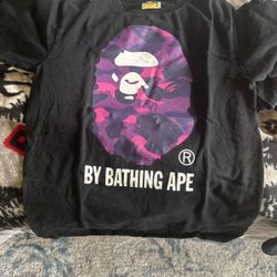 Bape Purple/Black Shirt Size Small