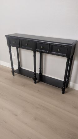 Black Narrow Farmhouse Console Table