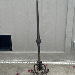 Vintage 42”Tall Wrought Iron Candle Holder.
