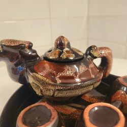 Ceramic Dragon Teapot Set