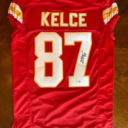 Travis Kelce Mahomes Kansas City Autographed Signed KC Jersey 