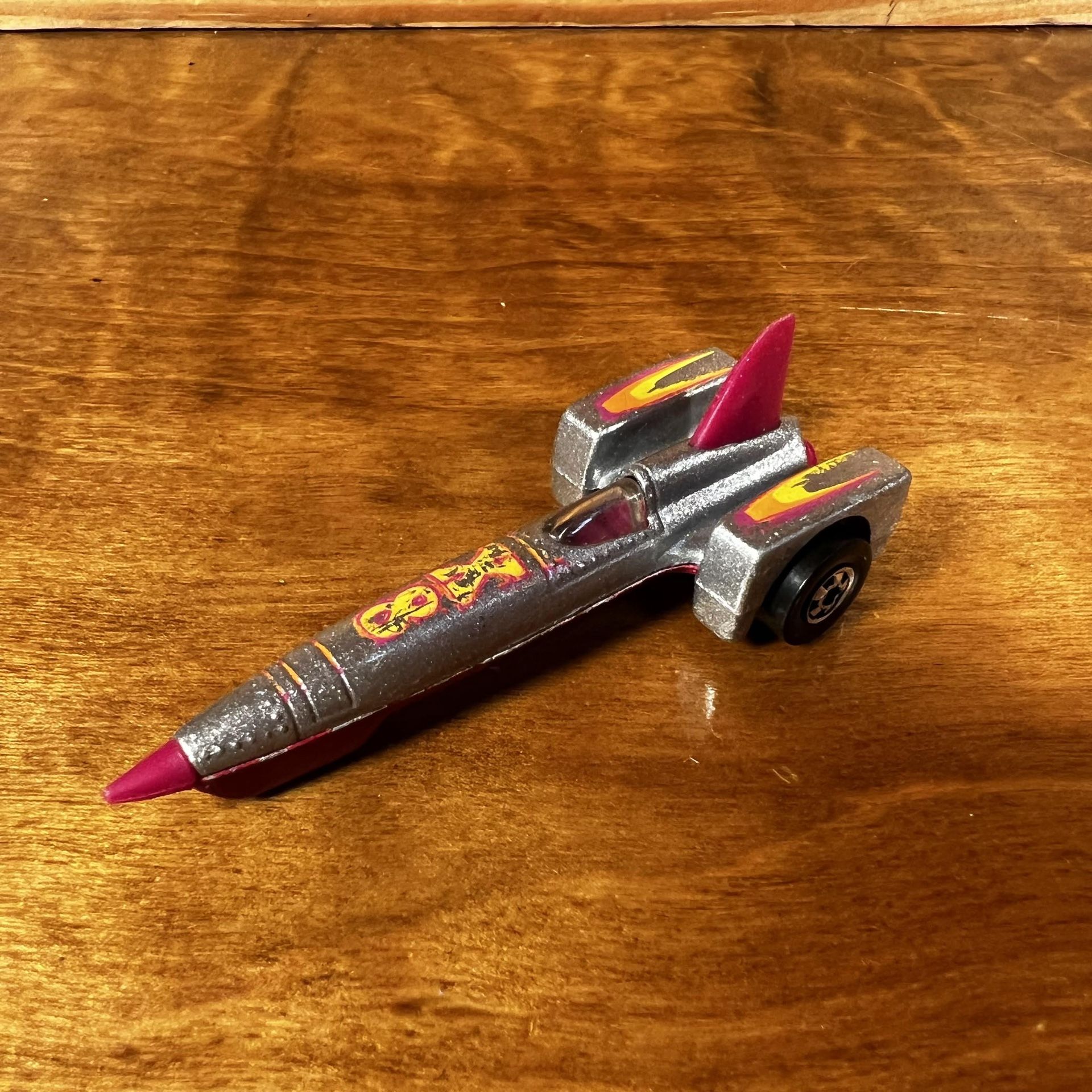 Hot Wheels Tricar X8 Metalflake Gray Maroon Base Mattel Malaysia 1979