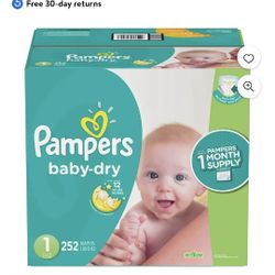 Pampers Baby Dry Sz 1 New In Box