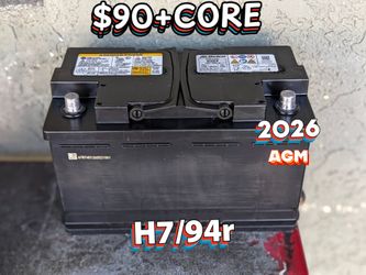 AGM Car Battery Group Size 94r/H7