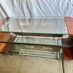 TV Stand (glass & wood)