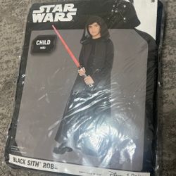 Disney Star Wars Black Sith Robe Costume fits a size 10 and up