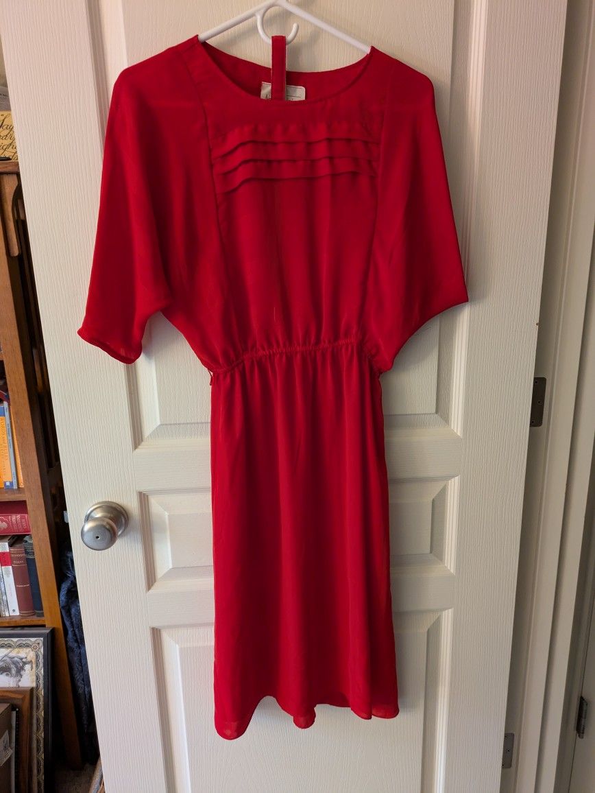 Vintage 80s New Division Red Dress