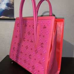Pink and Red Christian Louboutin Tote Bag