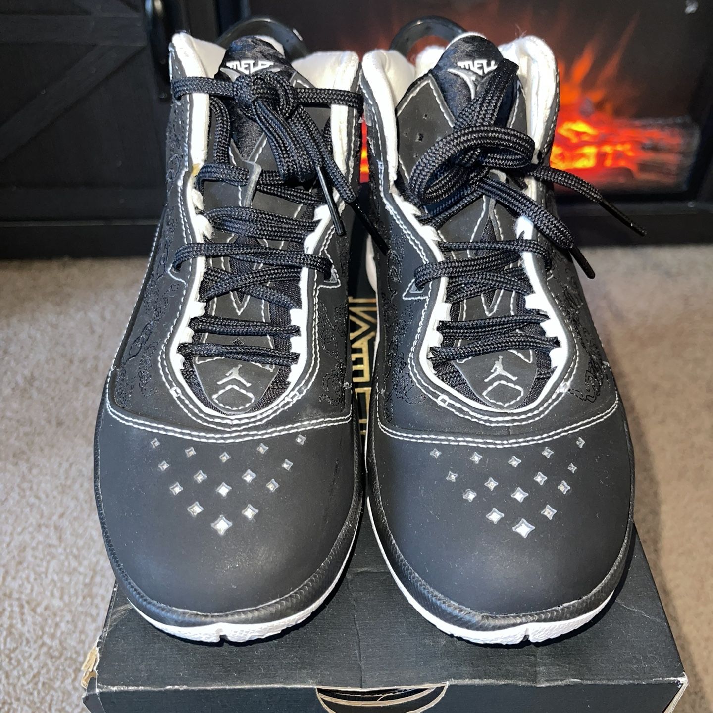 Jordan Melo 5 Size 4Y Black Metallic Silver 2009 for Sale in