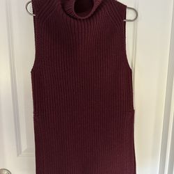 Aritzia Wilfred Bordeaux Color Sweater Vest 