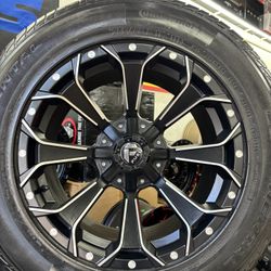 Rim Fuel D546  18x9 Wheels 6x5.5 (6x139.7) Black Machine – NEW SET 4 