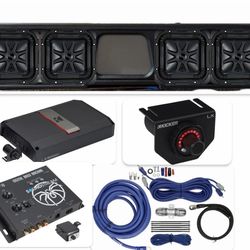 CHEVY SILVERADO GMC SIERRA 2019-2025 BASS PACKAGE KICKER AUDIO CUSTOM BOX INSTALLED