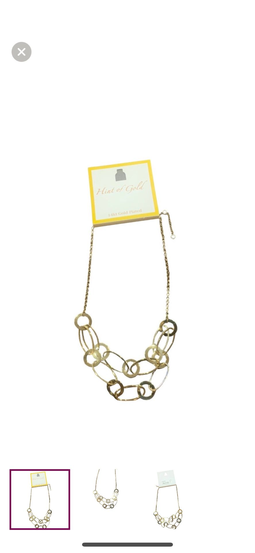 Hint of Gold 14K Gold Plated Necklace Women