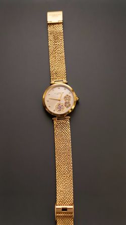 Coach Gold-Tone Mesh Bracelet Watch