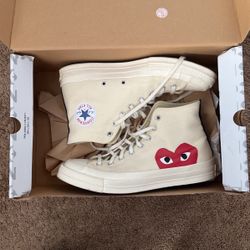 converse cdg men’s size 10 with box