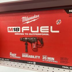 Milwaukee New 1 9/16” Rotary Hammer Fuel Brushless- Tool Only 