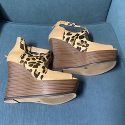 Leopard Wedges 