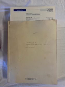 Original Sotheby's sale catalogue  - The Estate of Jaqueline Kennedy Onassis - April 23-26, 1996