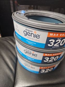 Diaper Genie Essentials Unscented Refills x3