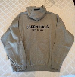 Fear of God Essentials Hoodie Light Heather Grey Size XL BRAND NEW