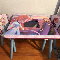 Kids Frozen Table With Storage