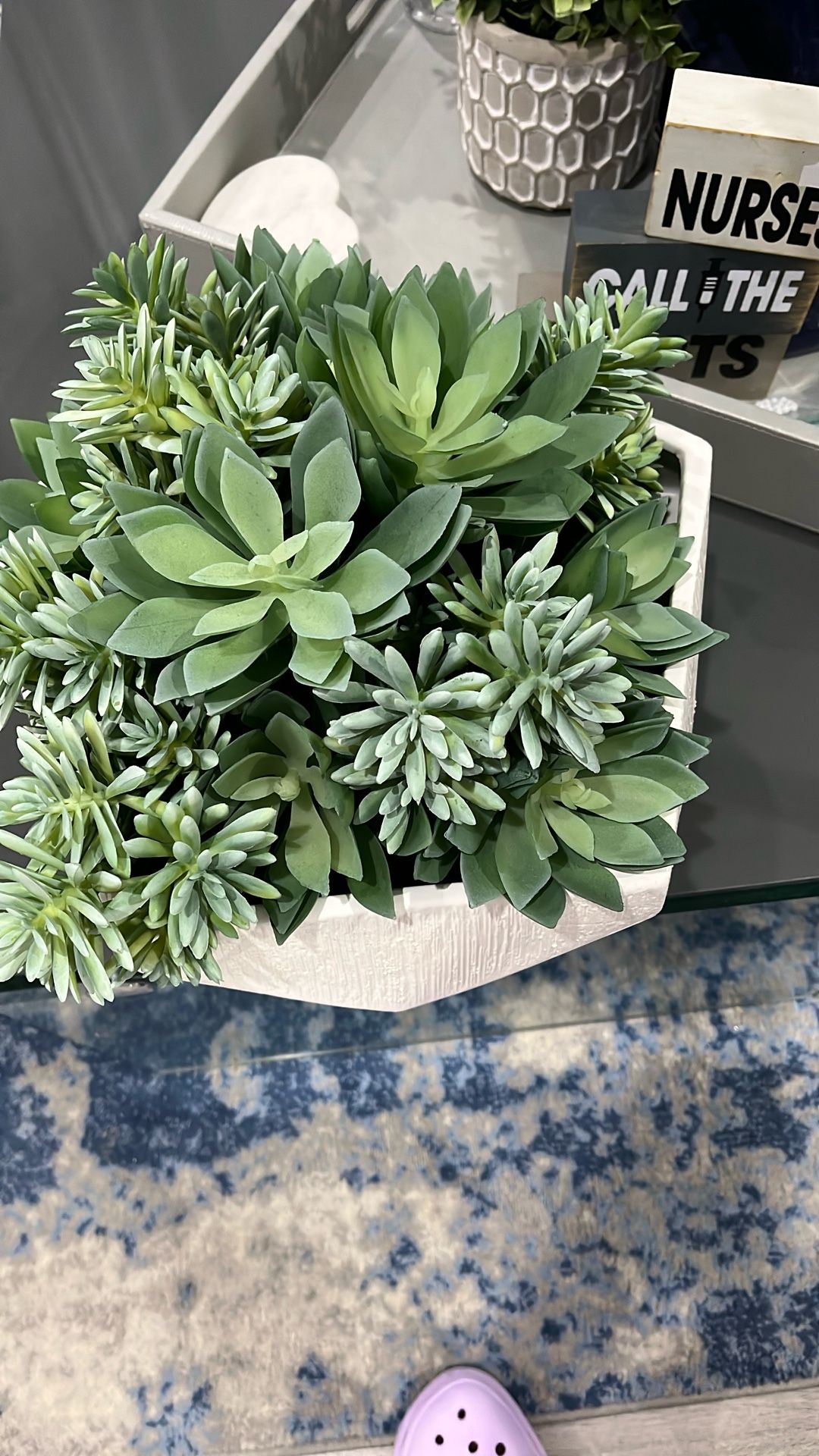 Faux Succulent centerpiece