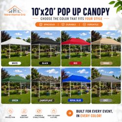 Heavy Duty 10x20 (80lbs steel) Eazyup waterproof 800d oxford canvas top