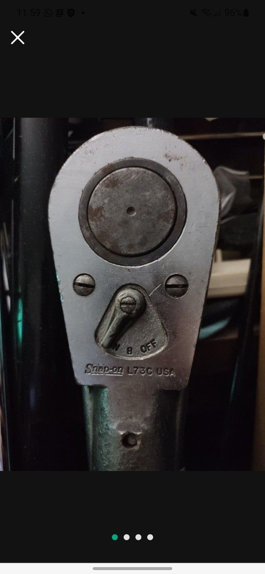 Snap on L73C 1" Ratchet With 1" Drive 29" Plain Locking Button Handle (For 1" drive heads) L53HB