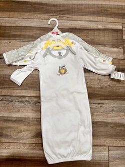 0-6 baby owl gowns