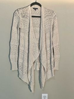 American Eagle Outfitters loose-knit beige bohemian cardigan