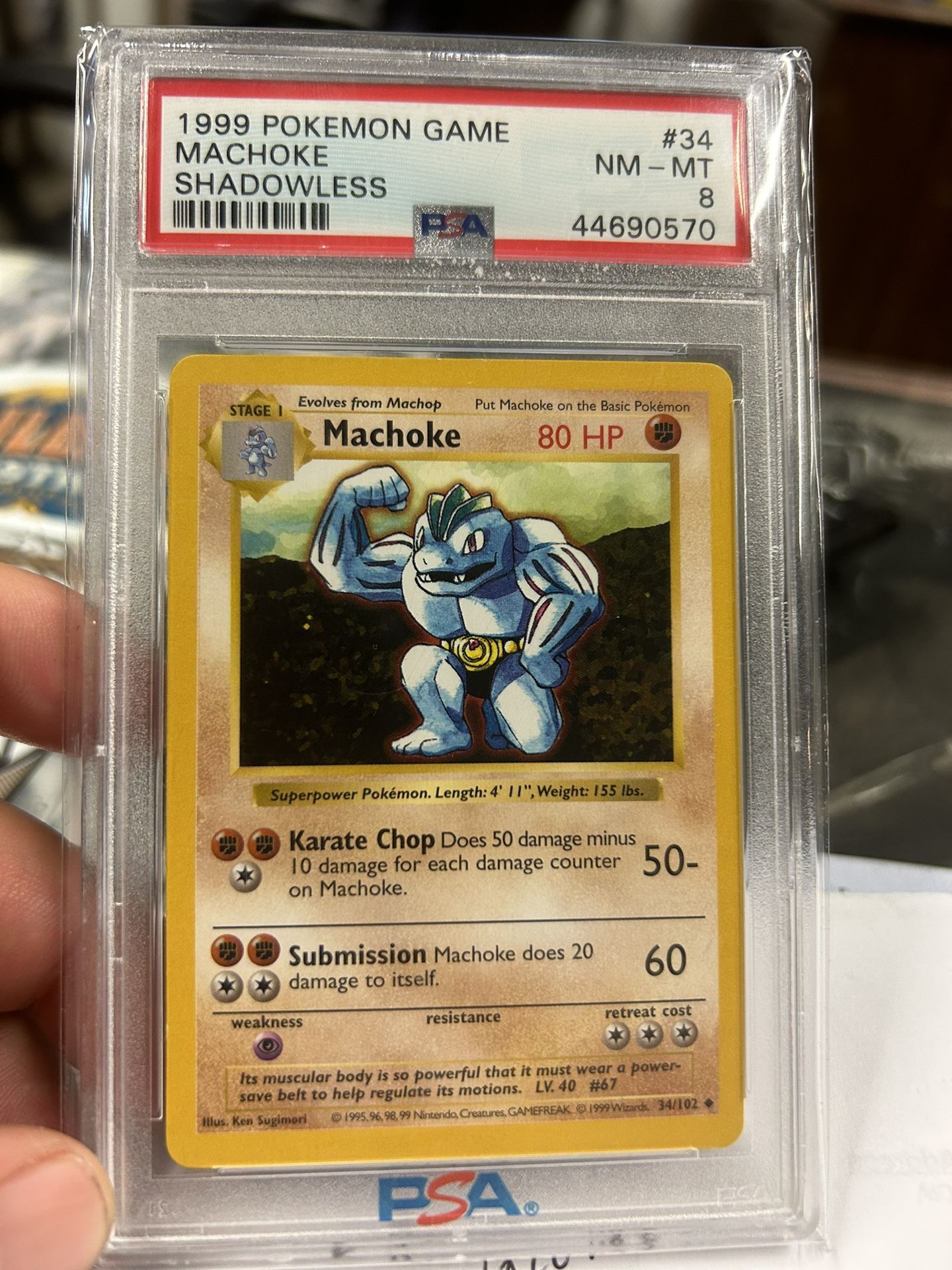 Machoke Shadowless Psa 8