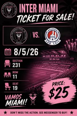 Inter Miami v Atlético San Luis Ticket - $25