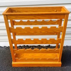 Wooden Wine Rack! (29.5" H/25"W/9"D)