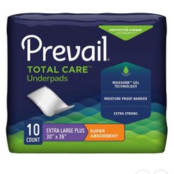 Prevail Total Care Underpads Extra Large Plus 10-Count