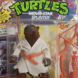 Teenage Mutant Ninja Turtles TMNT Movie Star Splinter Unpunched MOC Playmates 1991