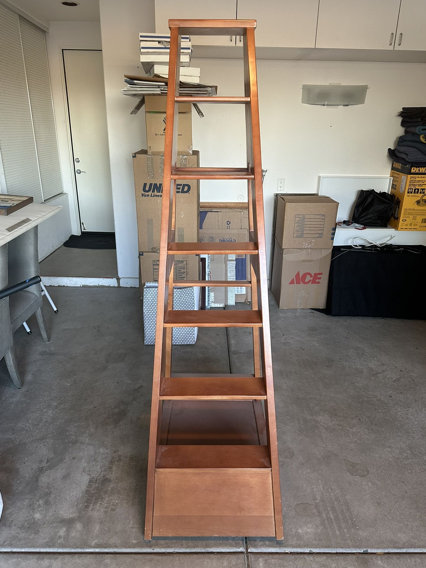 Rolling 7’ Wooden Ladder