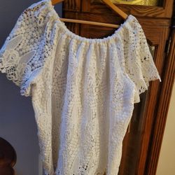 Beautiful Lined Lace Top Size 1x