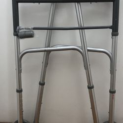 folding Adjustable Silver Walker. 