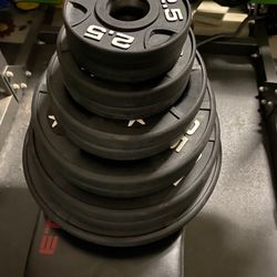 Complete Set Of Olympic Bumper Grip Plates